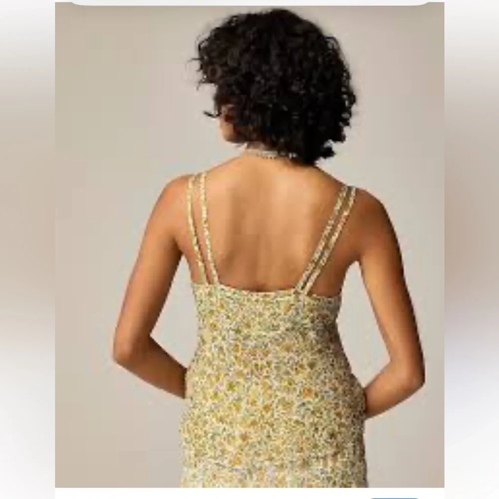 NWT J. Crew Crinkle Chiffon camisole in floral vines - Picture 3 of 8